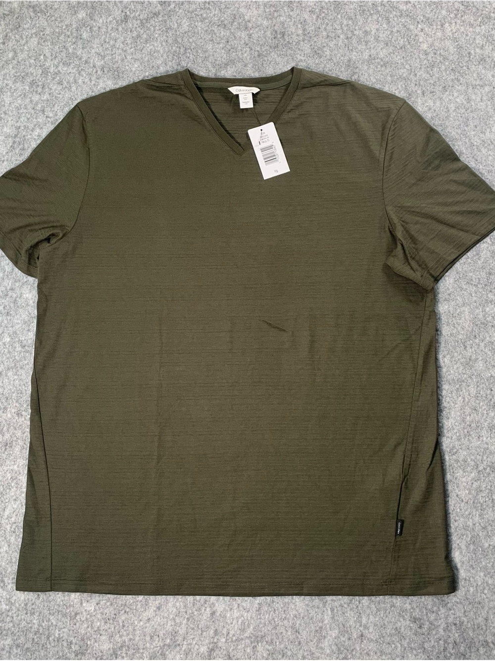 Classic V-Neck Men's Shirt in Olive Green